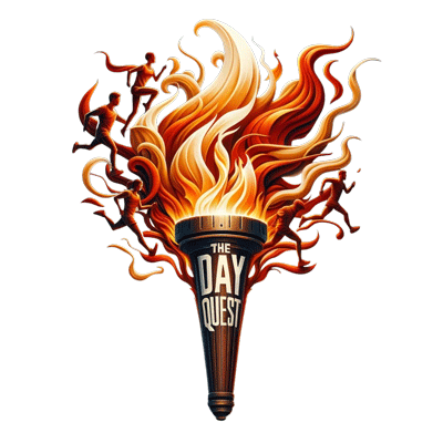 The Day Quest Logo Torch